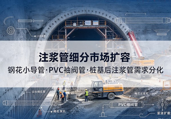 巨鹿注浆管细分市场扩容，隧道钢花小导管、PVC 袖阀管、桩基后注浆管需求分化